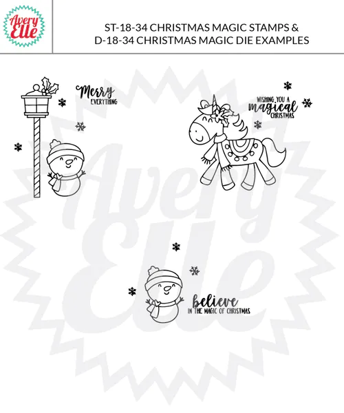 Hovedbilde Avery Elle Christmas Magic Clear Stamps