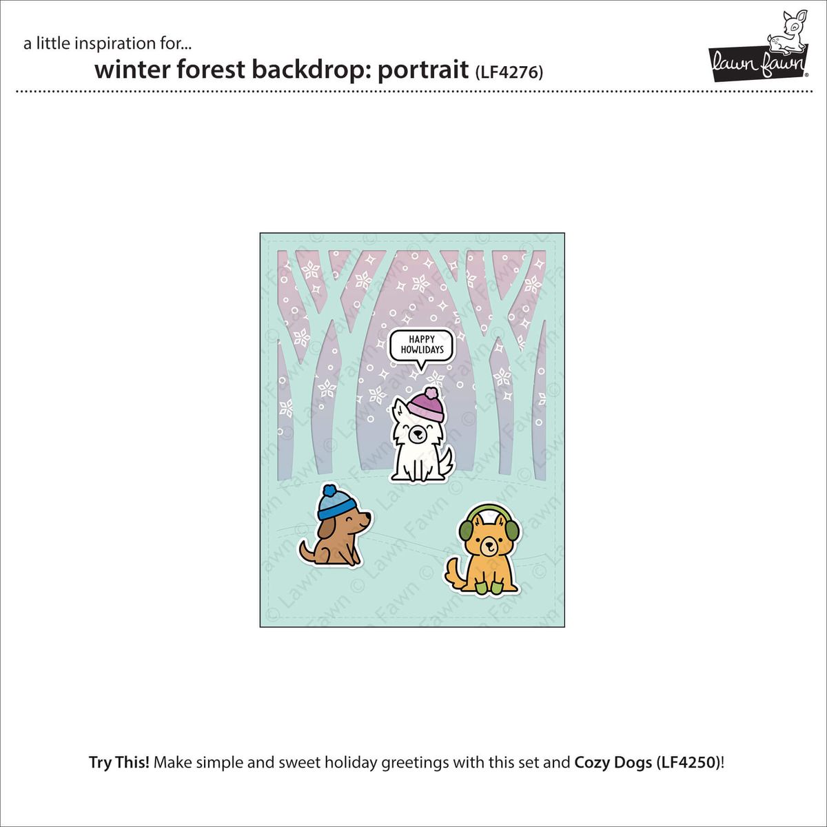 Winter Forest Backdrop: Portrait Dies