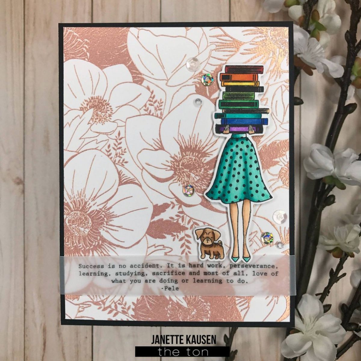 The Ton Anemone Garden Cling Background stamp