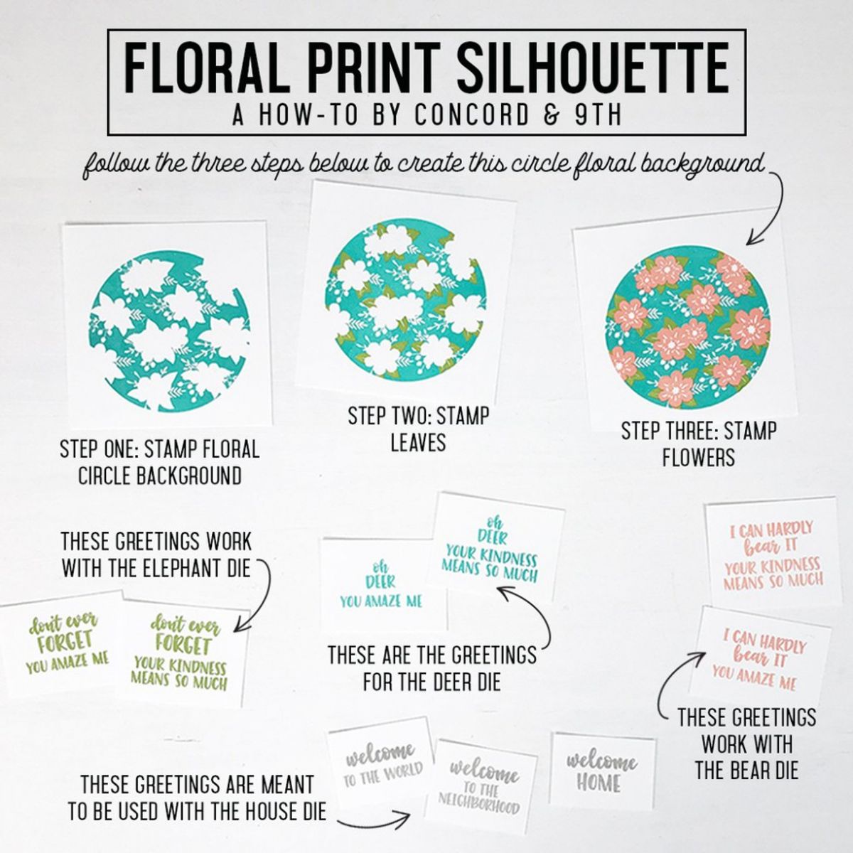 Concord & 9th Floral Print Silhouette Dies