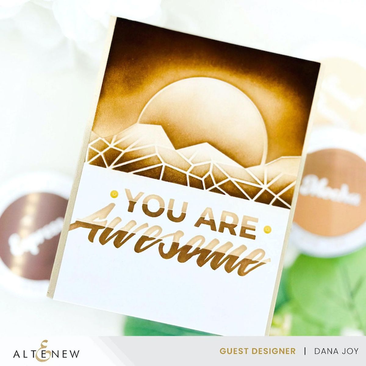 Altenew Chrome Sentiments Stencil