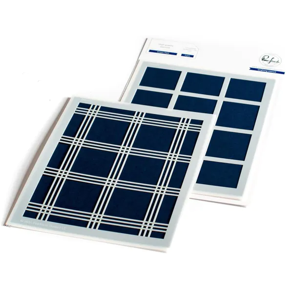 Hovedbilde Pinkfresh Studio Simple Plaid stencil set