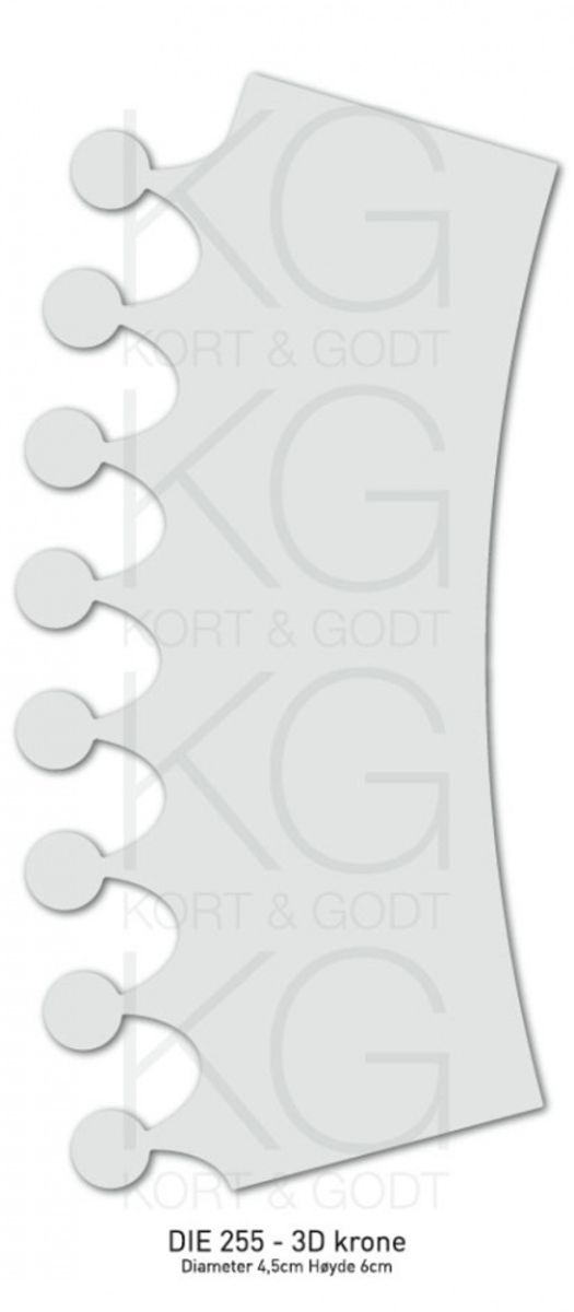 Kort og Godt Die 255 - 3D krone