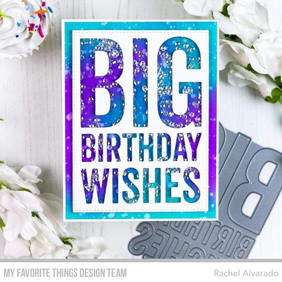 MFT Big Birthday Wishes die