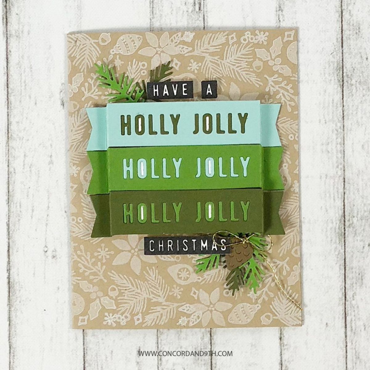 Concord & 9th Holly Jolly Banner Dies