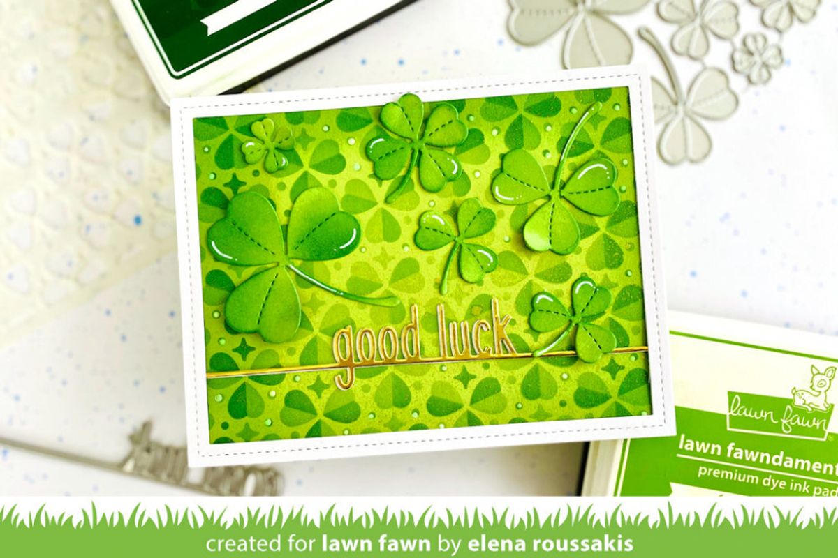 Lawn Fawn Clover Background Stencils
