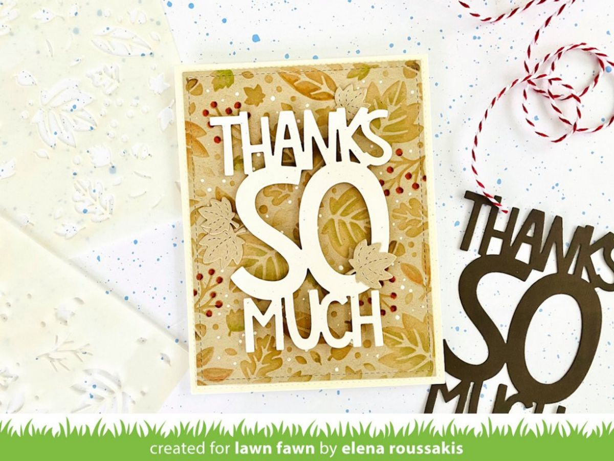 Lawn Fawn Fall Leaves Background Stencils