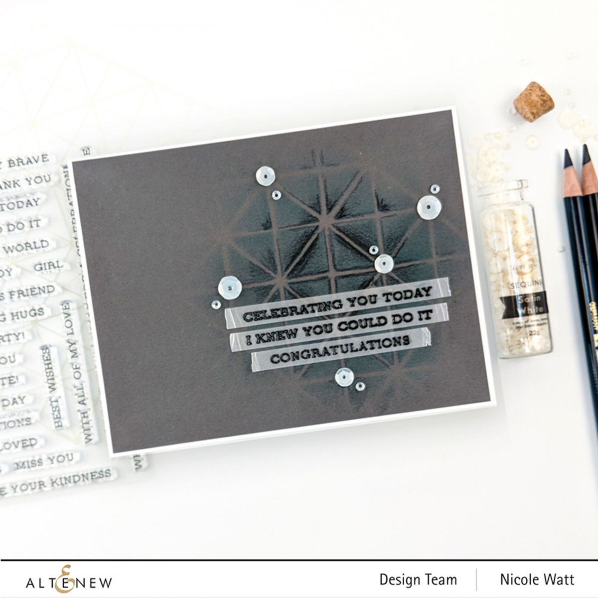 Altenew Sentiment Strips 2 Stamp Set