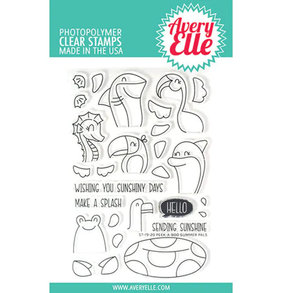 Hovedbilde Avery Elle Peek-A-Boo Summer Pals Clear Stamps