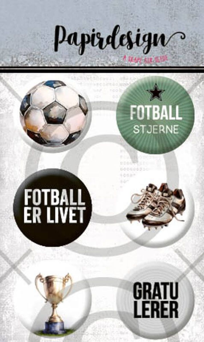 Papirdesign Fotball Buttons