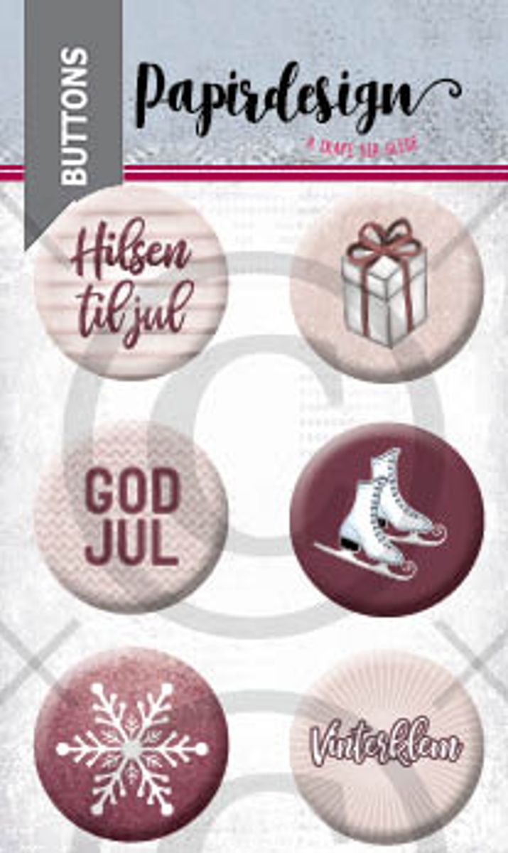 Papirdesign God jul 4 Buttons