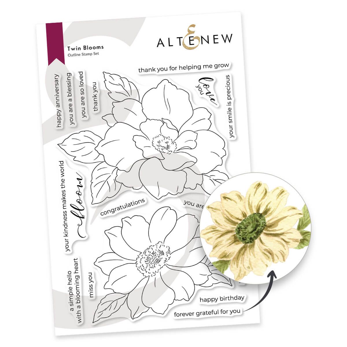Twin Blooms Stencil Set
