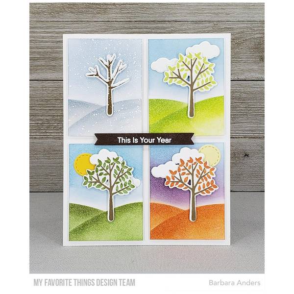 Hovedbilde MFT Modern Trees stamp and die set