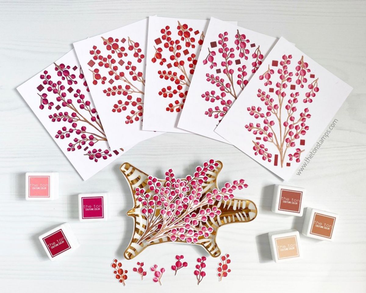 The Ton Berry Branches stamp & die bundle