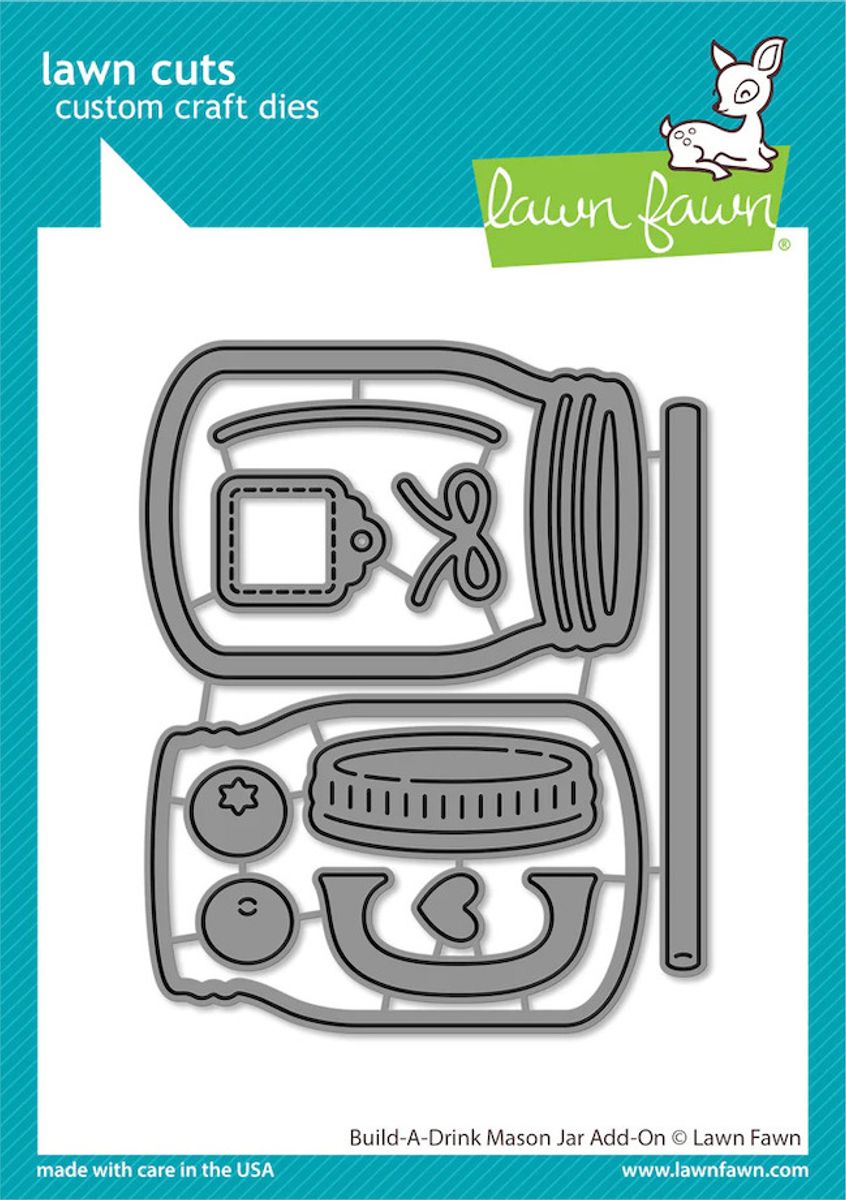Lawn Fawn Build-A-Drink Mason Jar Add-On Dies