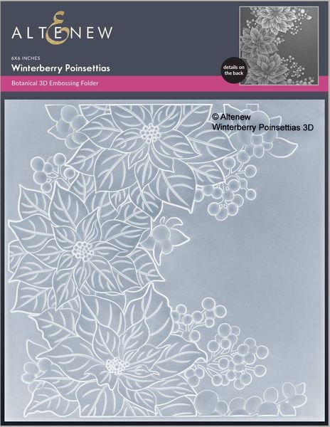 Hovedbilde  Winterberry Poinsettias 3D Embossing Folder