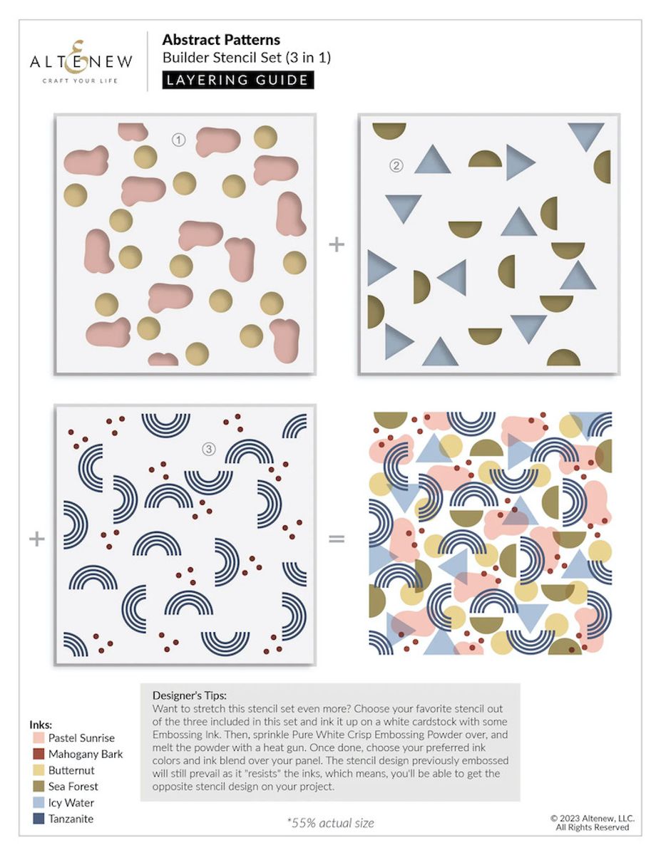 Altenew Abstract Patterns Stencil Set