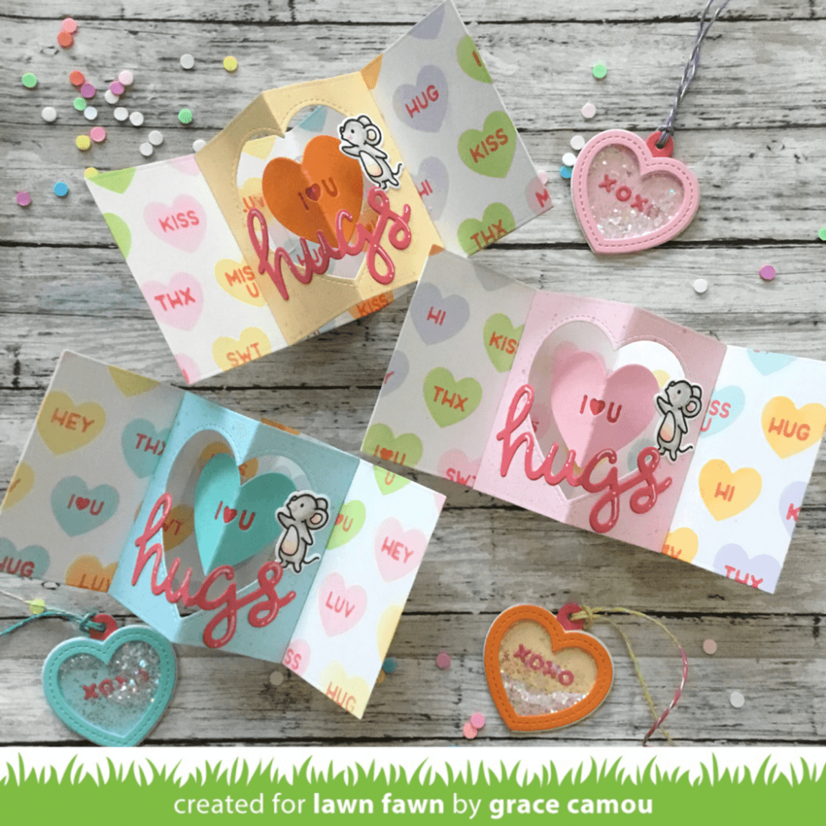 Lawn Fawn Conversation Heart Stencils