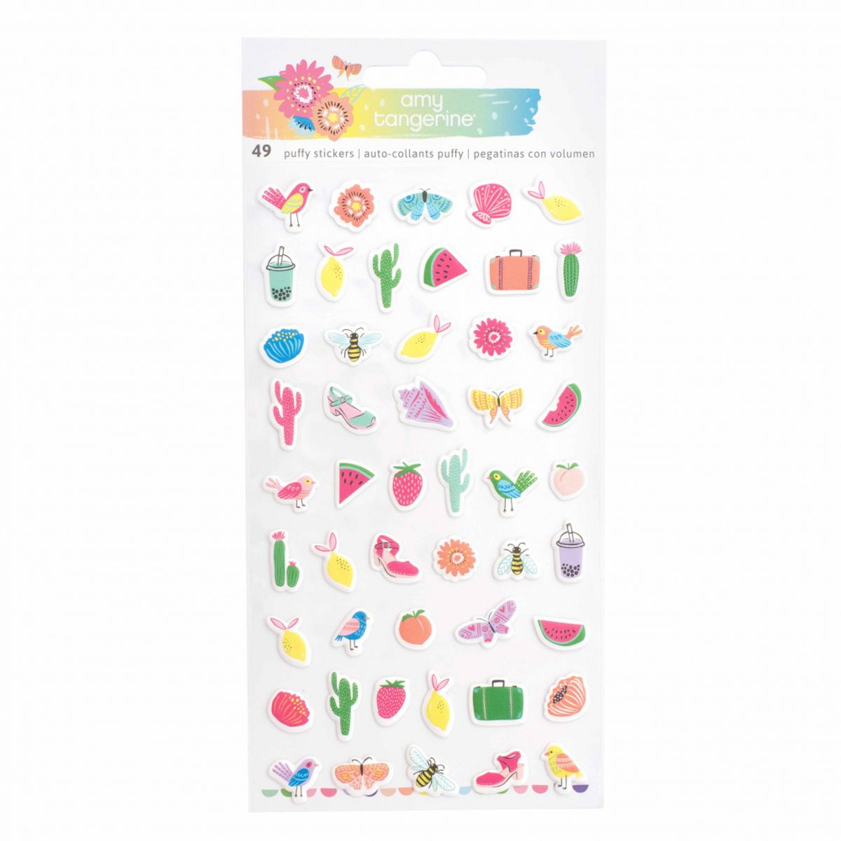 American Crafts Amy Tangerine Mini Puffy Sticker Sheet