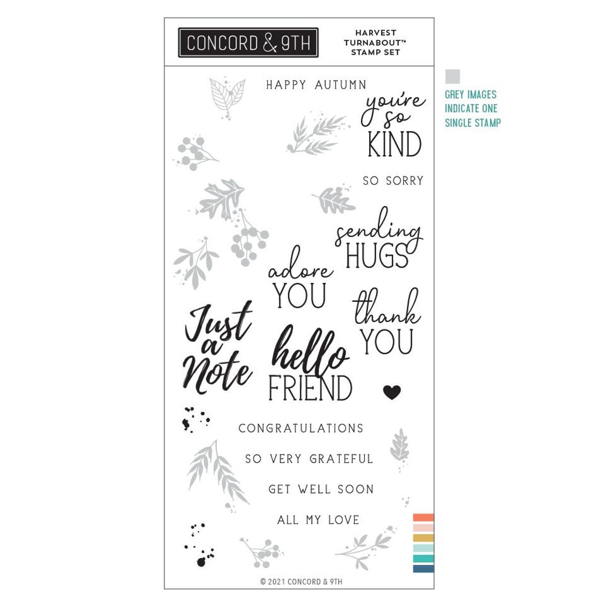 Concord & 9th Harvest Wreath Turnabout Stamp Set