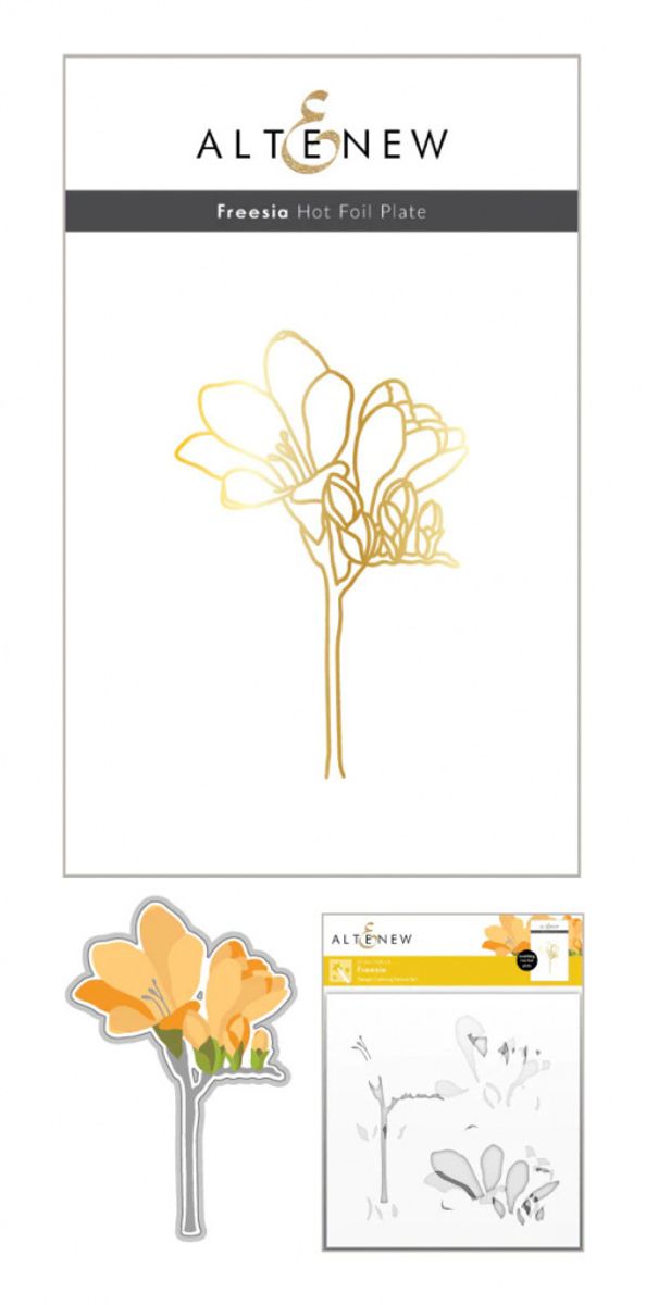 Altenew Freesia Hot Foil Plate & Die & Stencil Bundle