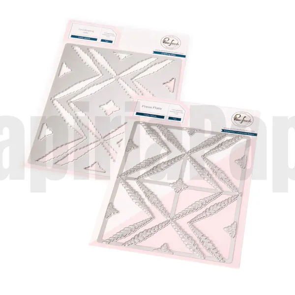 Hovedbilde Pinkfresh Studio Leafy Lattice press plate & die