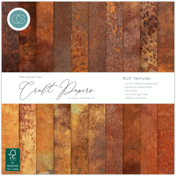 Hovedbilde Craft Consortium 12x12 Paper Pad - Rust Textures