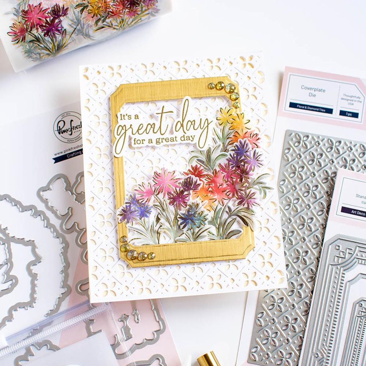 Pinkfresh Studio Rainbow Daisy washi tape