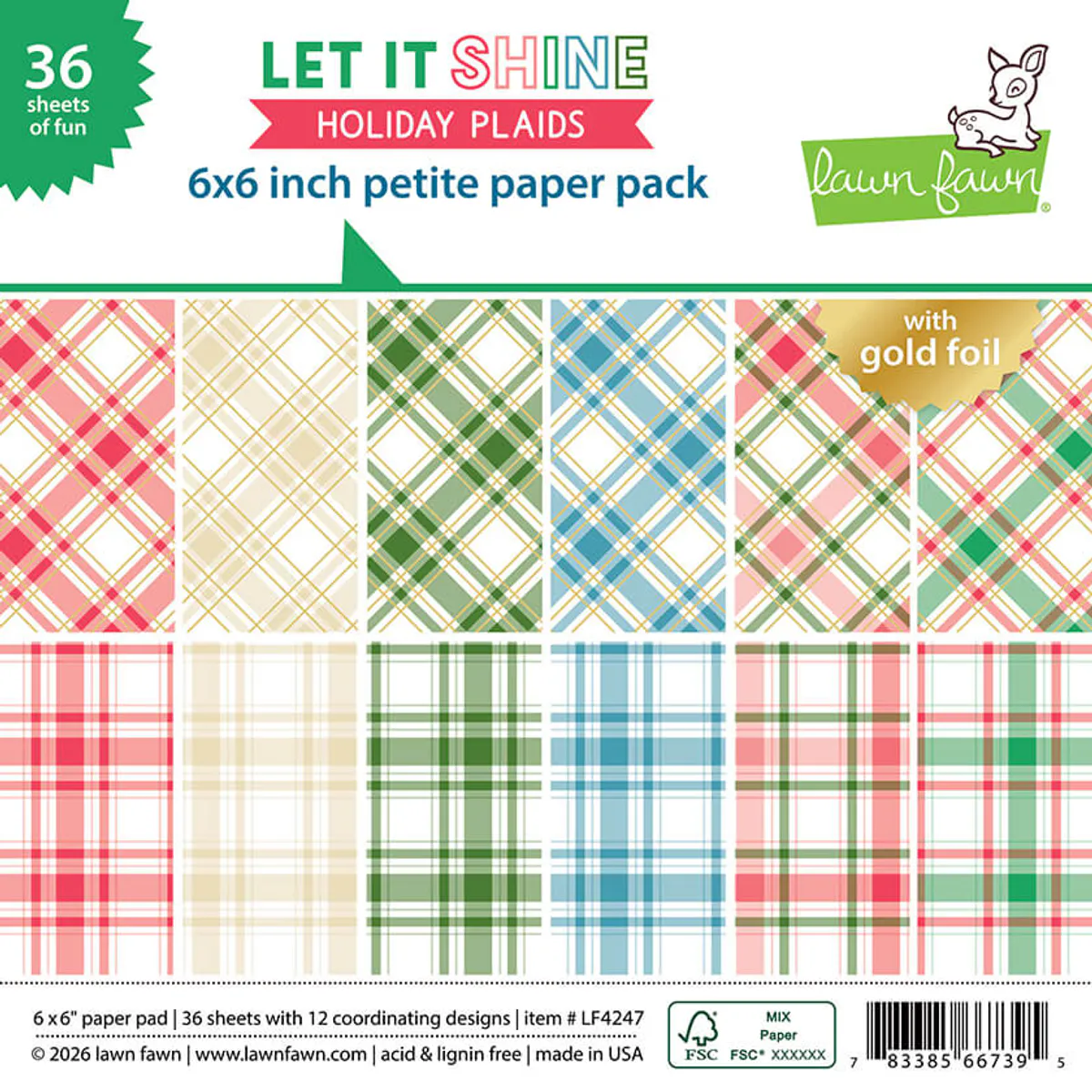 Let it Shine Holiday Plaids Petite Paper Pack