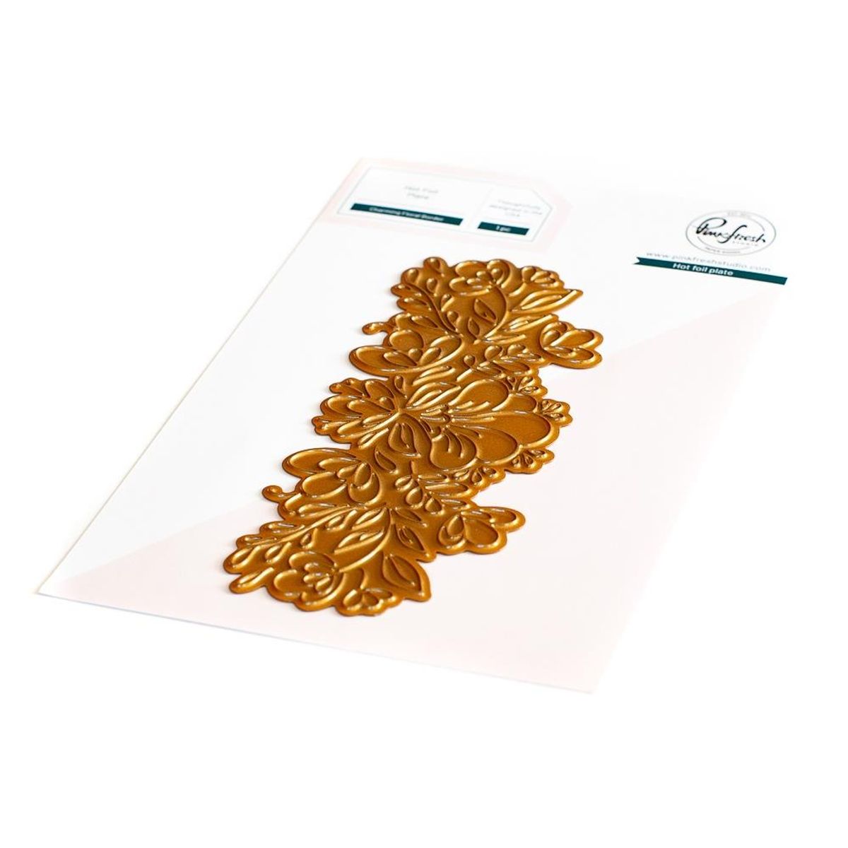 Pinkfresh Studio Charming Floral Border hot foil plate