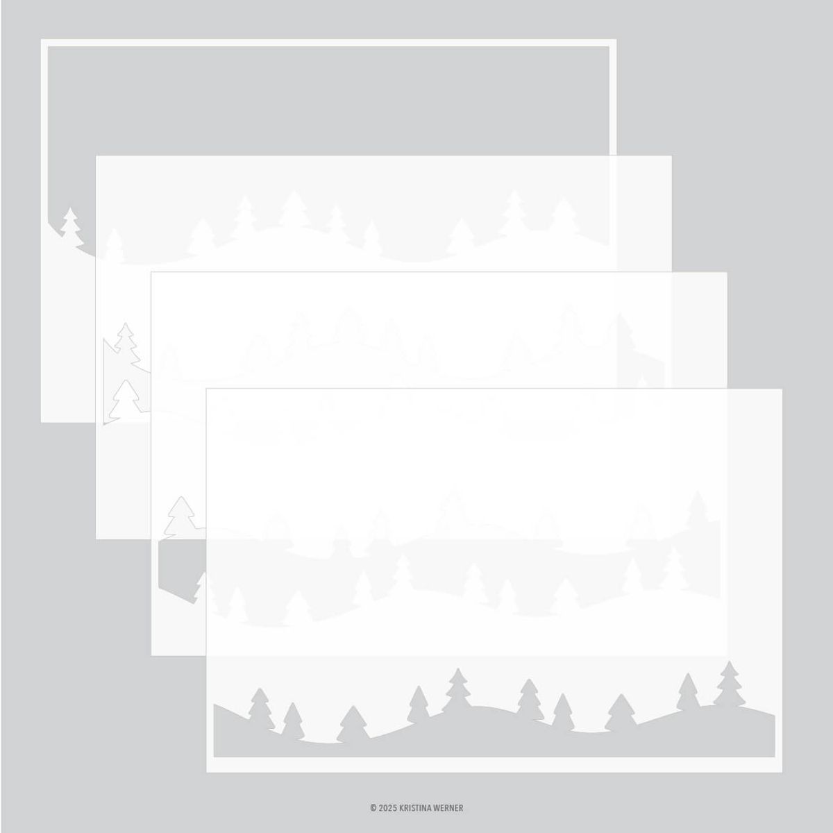 Kristina Werner Trees and Forest Stencil Pack