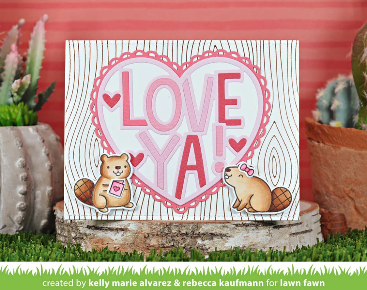 Lawn Fawn Woodgrain Background Hot Foil Plate