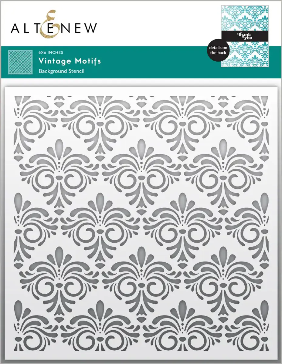 Altenew Vintage Motifs Background Stencil