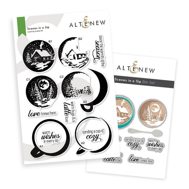 Hovedbilde Scenes in a Sip Stamp & Die Set