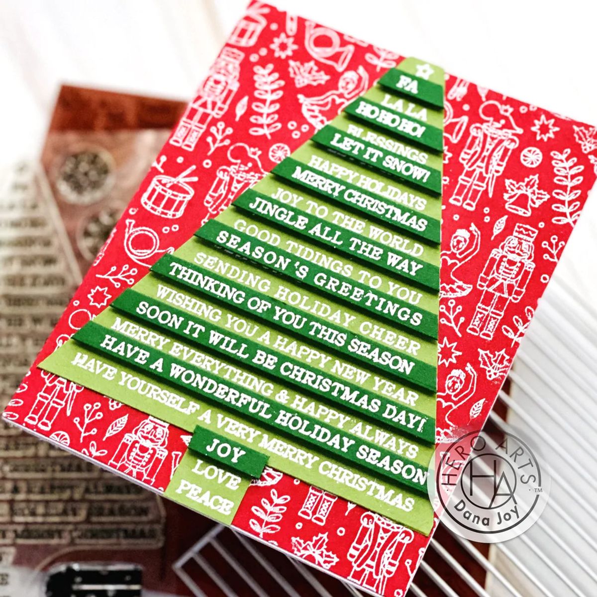 Hero Arts Holiday Sentiment Strips stamp set