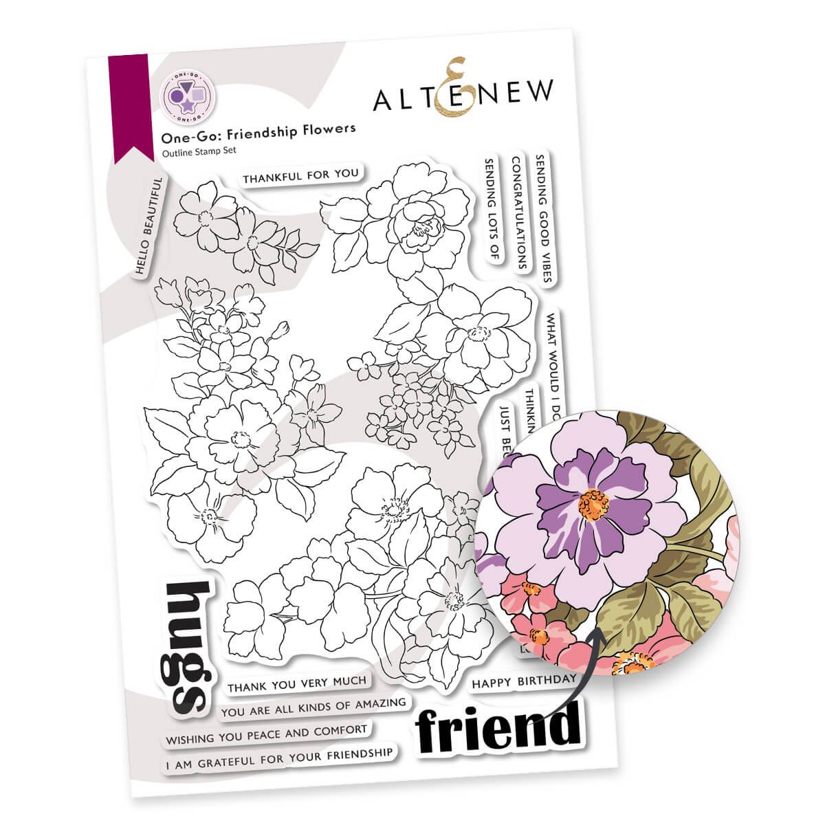 Altenew One-Go: Friendship Flowers Dies