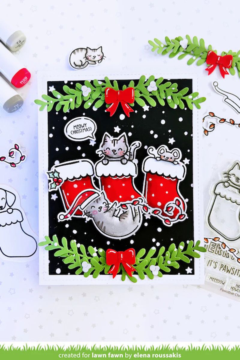Lawn Fawn Pawsitive Christmas Stamp Set