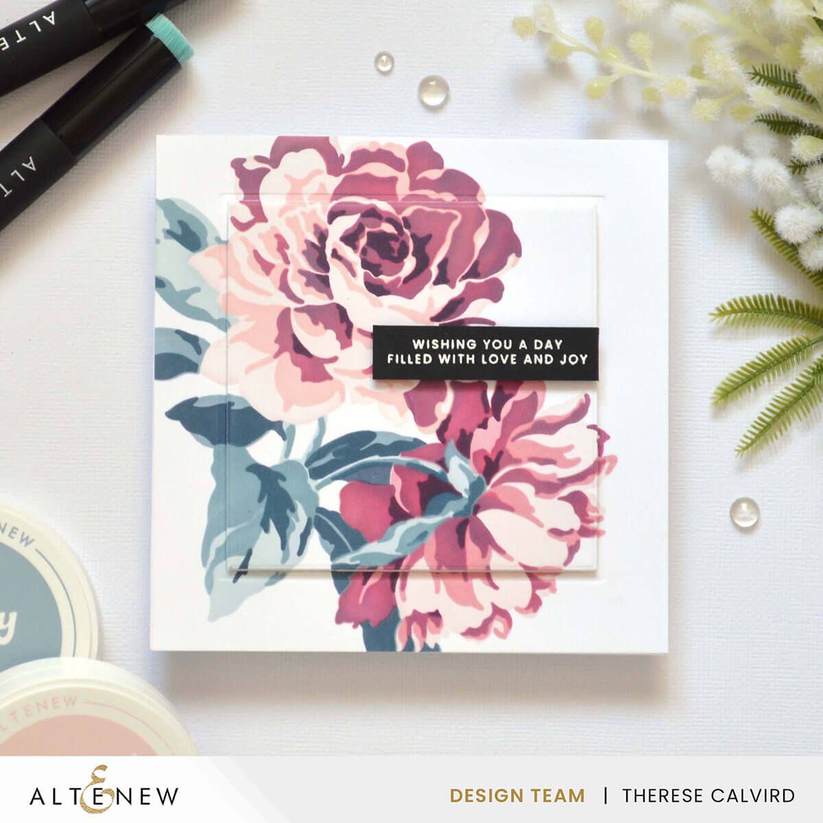 Altenew Stencil Art: Majestic Roses