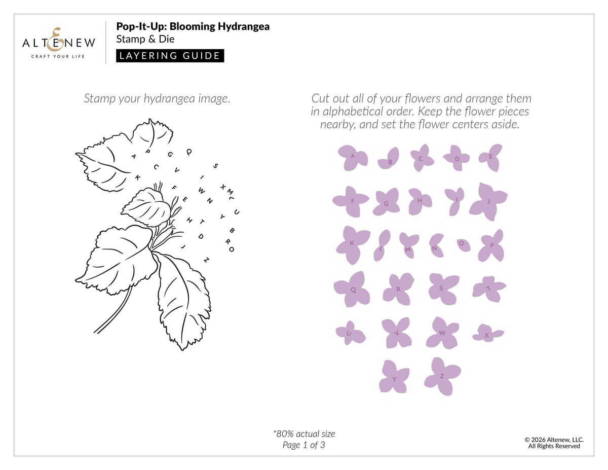 Altenew Pop-It-Up: Blooming Hydrangea