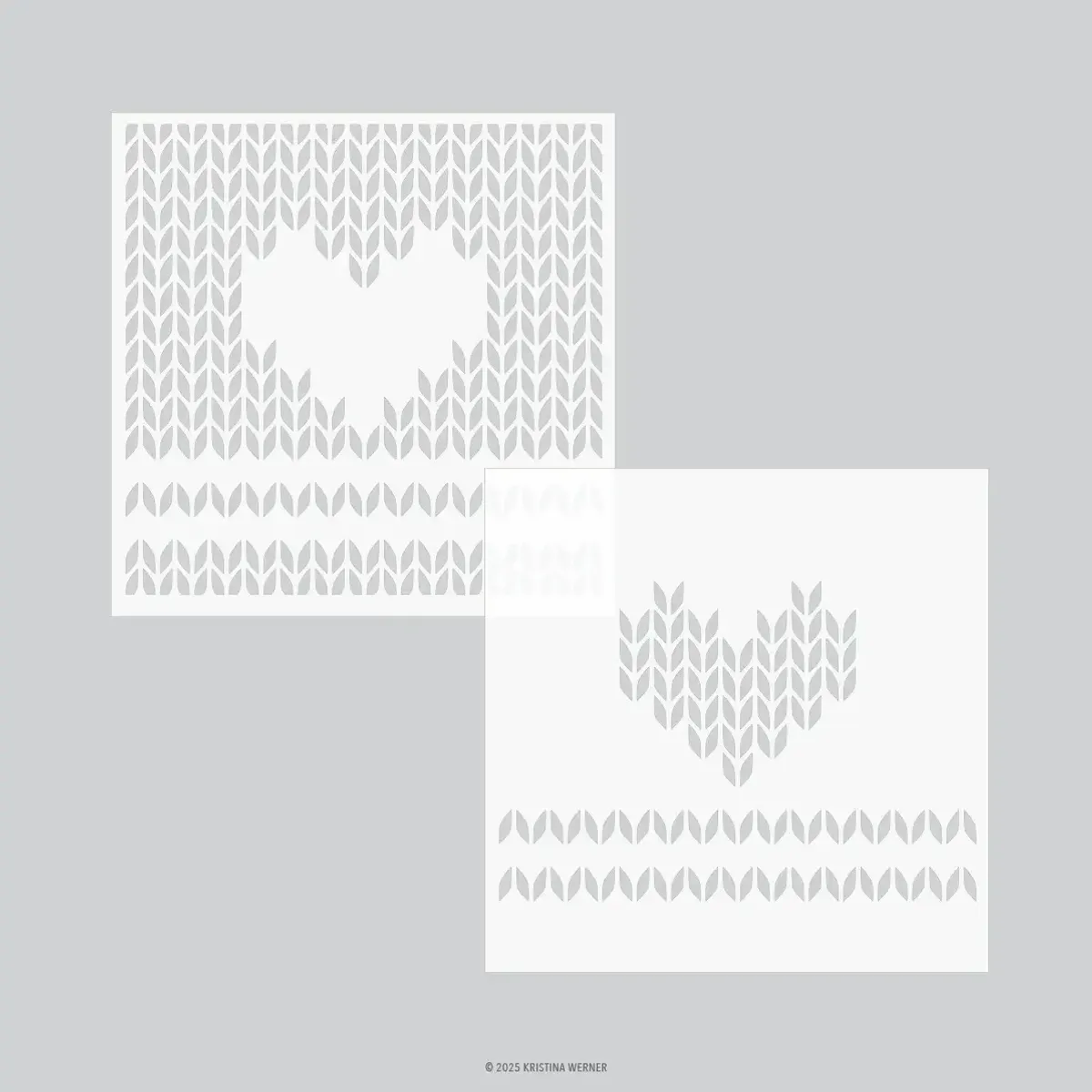 Kristina Werner Knit with Love Stencil Pack