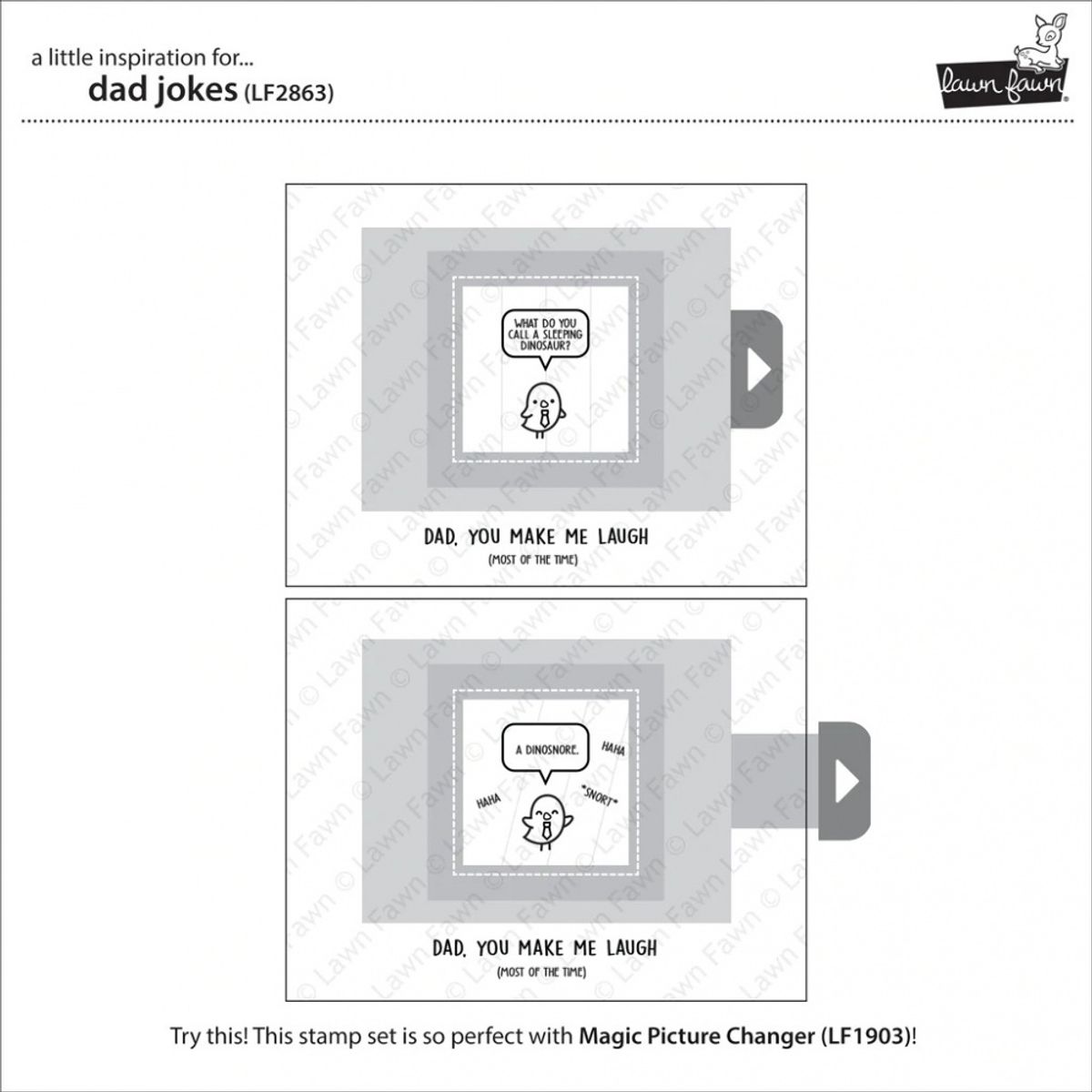 Lawn Fawn Dad Jokes Stamp Set
