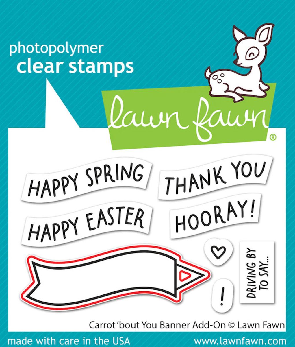 Lawn Fawn Carrot 'bout You Banner Add-On Dies