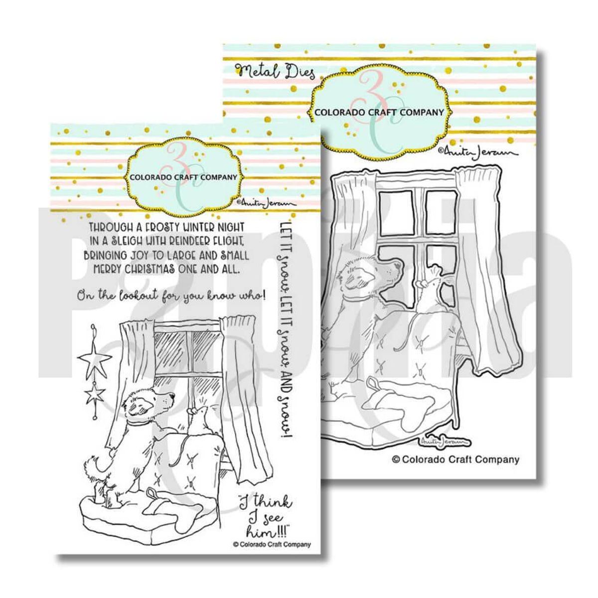 3C/ Anita Jeram On The Lookout stamp and die set