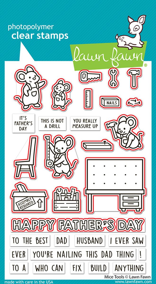 Lawn Fawn Mice Tools Stamp Set
