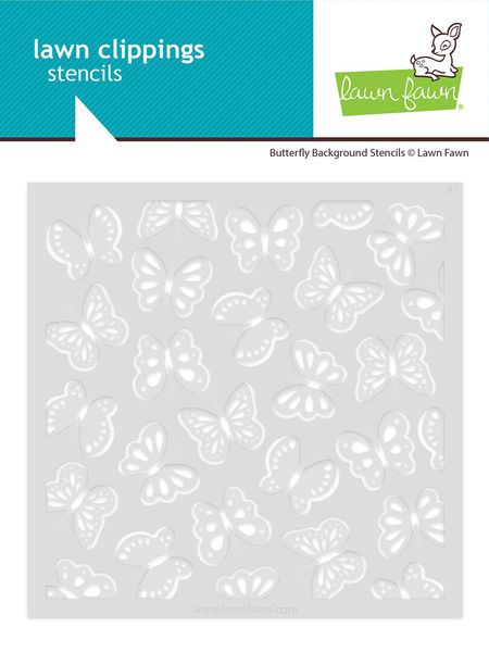 Hovedbilde Lawn Fawn Butterfly Background Stencils