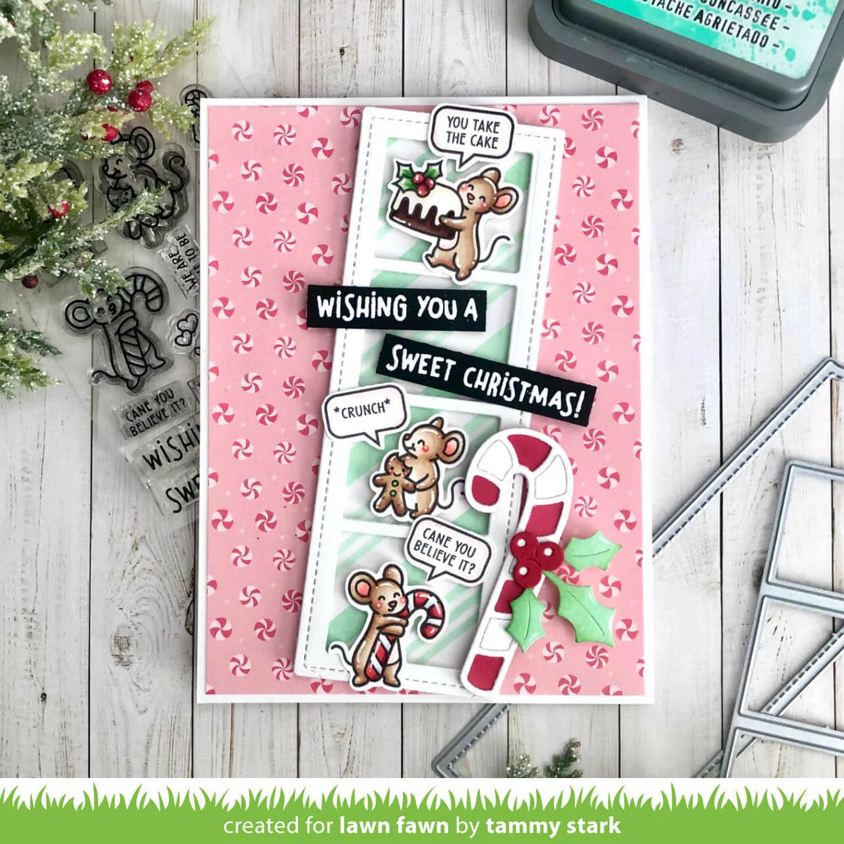 Lawn Fawn Sweet Christmas Mice Stamp Set