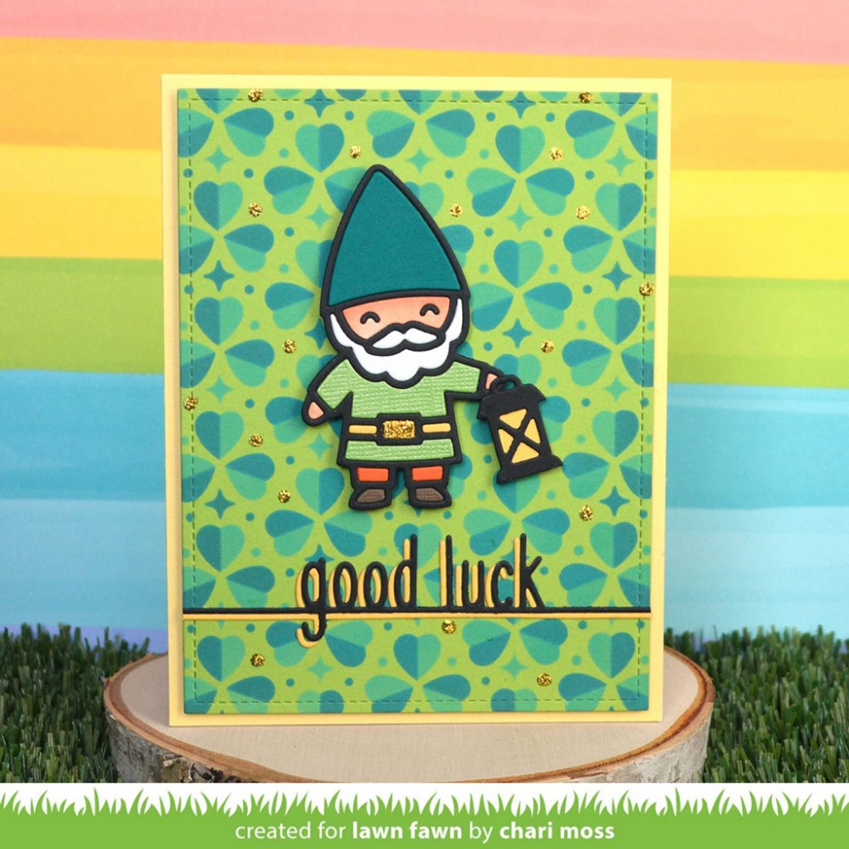 Lawn Fawn Clover Background Stencils