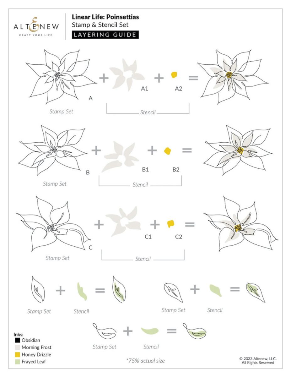 Altenew Linear Life Poinsettias Bundle