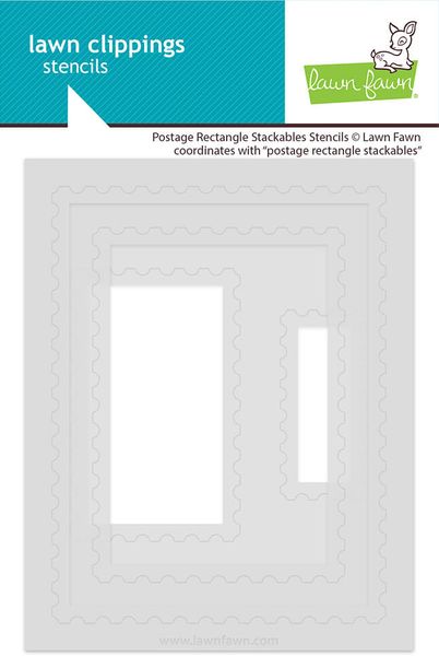Hovedbilde Lawn Fawn Postage Rectangle Stackables Stencils