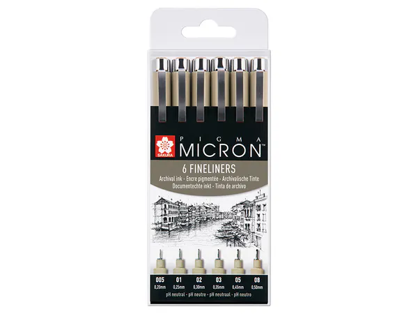 Hovedbilde Sakura Pigma Micron sett 6